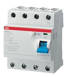 ABB f204ac-63/0.5 l 4p rcd 63a 500ma