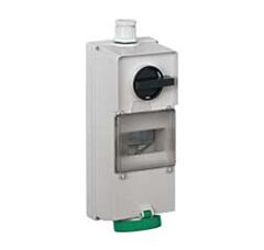 KI3243R15 Ilme Switched socket 32amp 110volt 3pole IP55 wall mounted